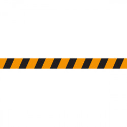 ticker bande sécurité warning jaune et noire