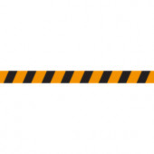 ticker bande sécurité warning jaune et noire