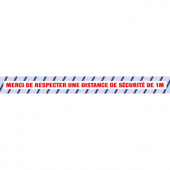 Prévention Covid - Sticker bande sécurité - Distance de sécurité de 1m à respecter