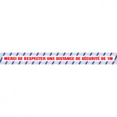 Prévention Covid - Sticker bande sécurité - Distance de sécurité de 1m à respecter