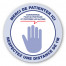 Prévention Covid - Sticker Merci de patienter ici et respecter distance de 1M